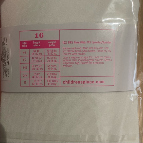New 2 pack girl’s white tights - Picture 3 of 3